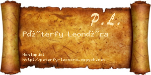 Péterfy Leonóra névjegykártya